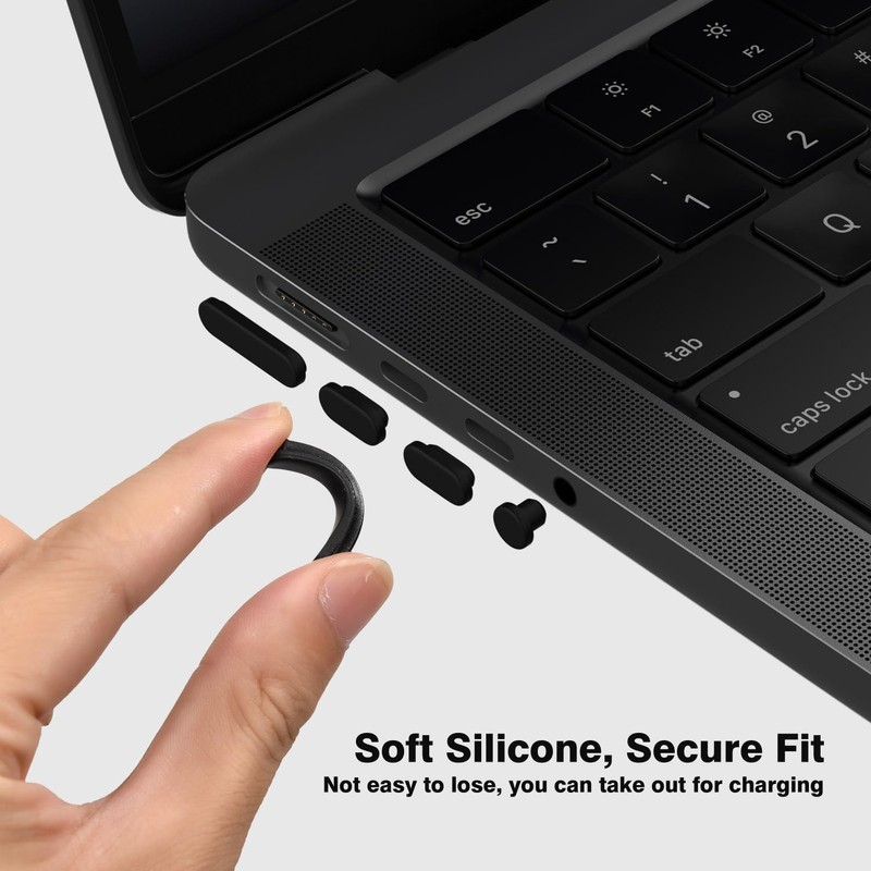 21PCS Anti Dust Dirt Plug Port Cover Compatible 2026-2021 MacBook