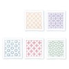 Olympus Thread Hitomezashi Sashiko Embroidery Kit Coaster White 5 Pieces