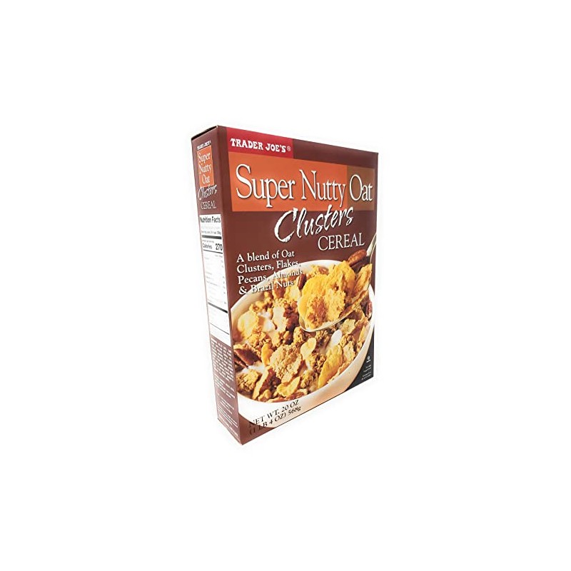 Trader Joe's Super Nutty Oat Clusters Cereal Net Wt. 20