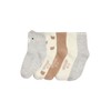 Vertbaudet Pack of 5 Baby Socks Bear, white, 23 -