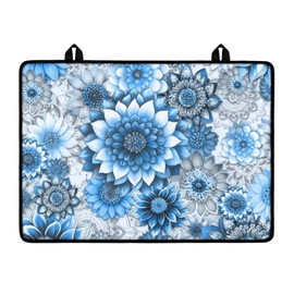 Yorfeemge Stove Top Cover for Electric Stove, 29x 21Inch Heat Resistant Cooktop Cover Protector, Anti-slip Glass Stove Top Cover with Rubber Backing, Kitchen Decor, Blue Mandala Flower