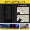 NICETOWN 100% Linen Blackout Door Curtain for Patio Glass Window,