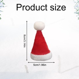 SKHAOVS 20 Pcs Mini Christmas Hat, Mini Santa Hat, Mini Hat, Finger Hat, Mini Christmas Decoration,Cute Christmas Accessories for Table Decor Christmas Party Snowman Decoration (20 Pcs)