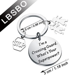 Crossing Guard Gift Crossing Guard Jewelry I'm a Crossing Guard What's Your Superpower Keychain Lollipop Man Gift (Your Superpower K EU)