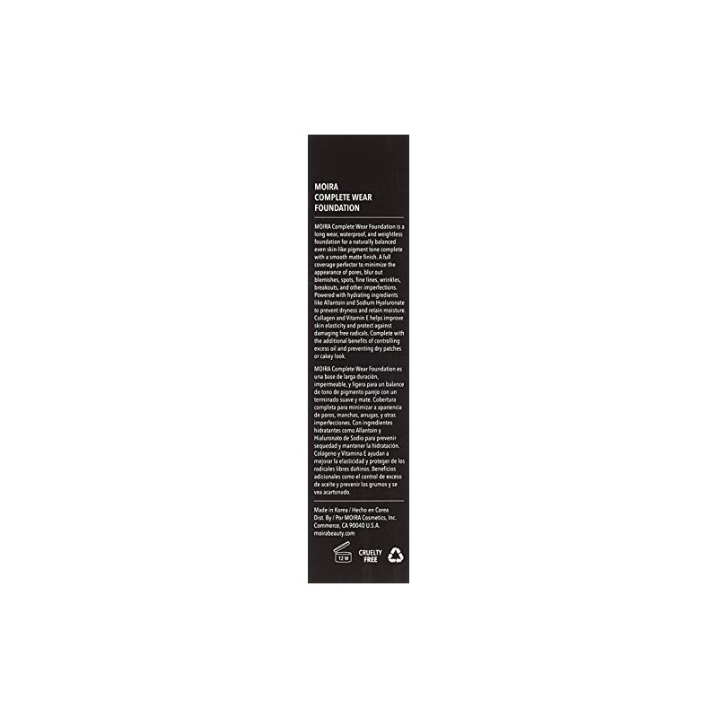 Bases de maquillaje Moira Complete Wear Foundations (CWF350)