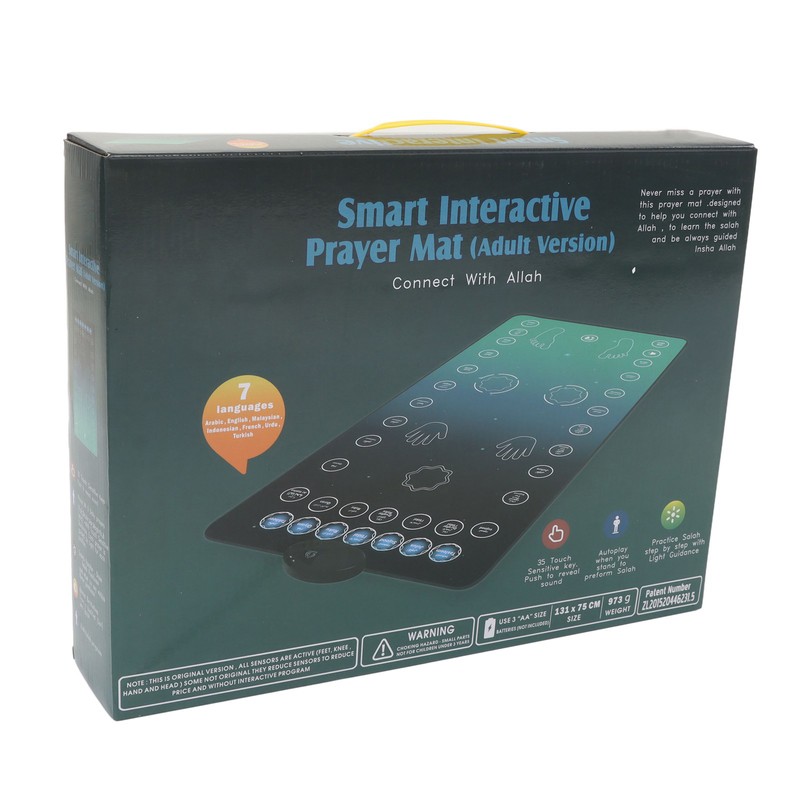 Electronic Muslim Prayer Mat 7 Languages Smart Touch Sensitive Educational
