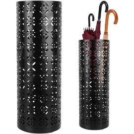TOPINCN Soporte de Paraguas de Metal, Organizador de Almacenamiento de Paraguas Redondo Organizador de Paraguas Hollow Umbrella Bin Stand Paraguas para Paraguas para (talla pequeña)