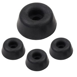 19mm Toilet Seat Buffer Pads Black Rubber Buffer Damper Toilet Seat for Slam & Noise Dampener Doors Drawers Floor Surface Protection Feet Pads Pack of 4.