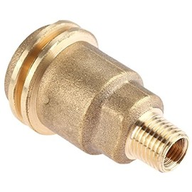 Seihao 2 Pcs 5042 QCC1/Type 1 Nut Propane Gas Fitting Adapter with 1/4 Inch Male Pipe Thread, Brass Propane Quick Connect Fittings for RV Camper, Cylinder, BBQ Gas Grill, BuddyHeater