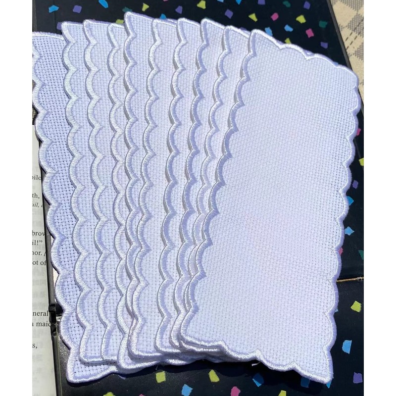 10 x Pure White Cross Stitch Embroidery Bookmarks Blank Cross