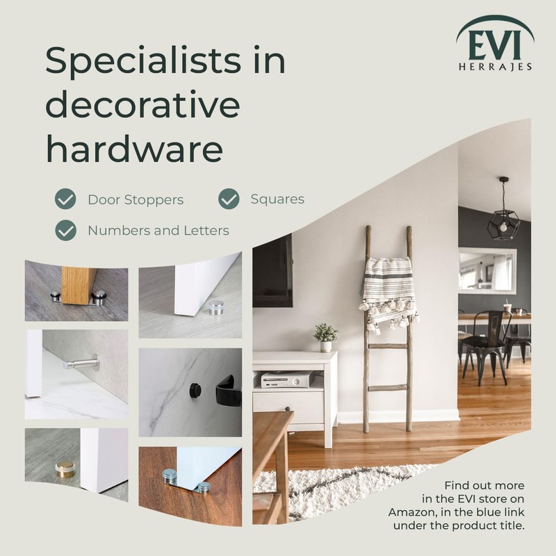 EVI Herrajes | Adhesive Door Stop | Ø1.75" X 0.55"