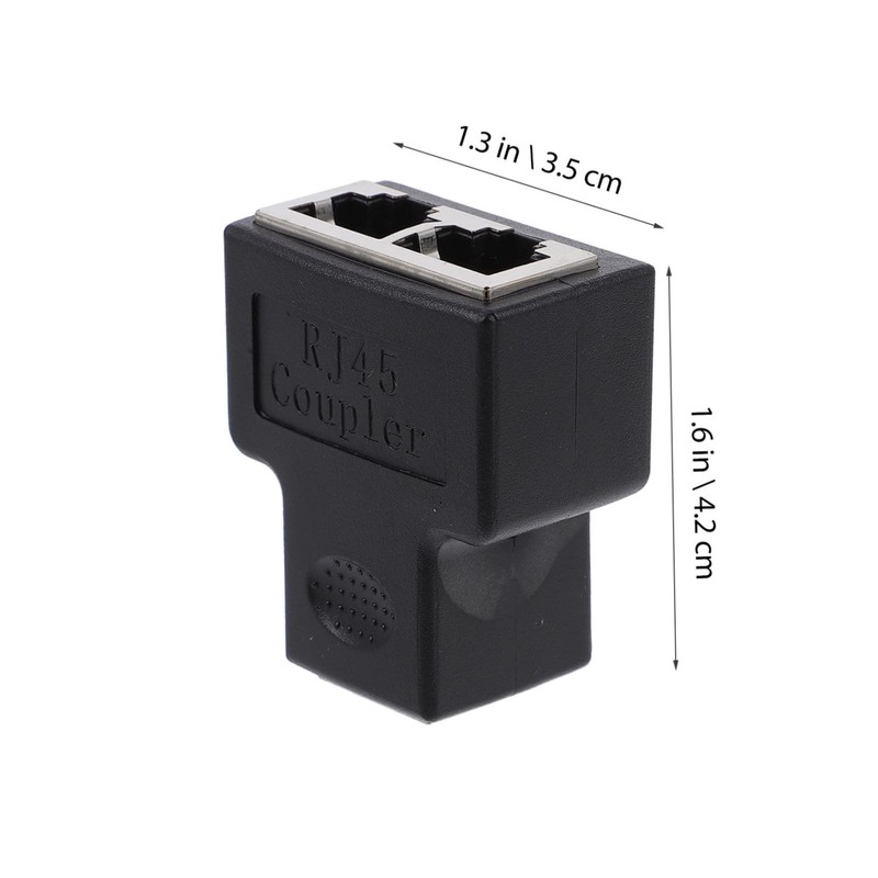 Operitacx 2pcs Ethernet Socket Splitter Adapter Network Connector for Dual