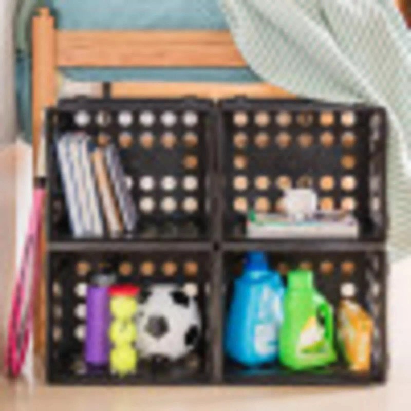 Sterilite Plastic File Crate in Black