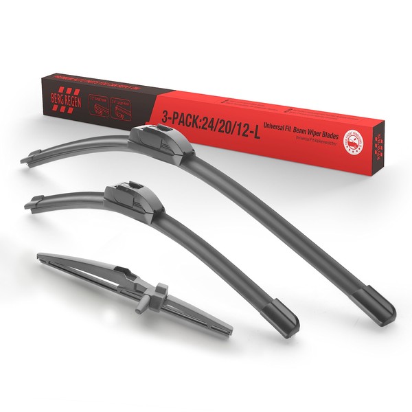 3 Wipers 24"/20"/12" Front Windshield Wiper Blades Fit for Toyota