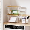 Delamu Acrylic Trash Bag Holder, 2 Pack Stackable Garbage Holder
