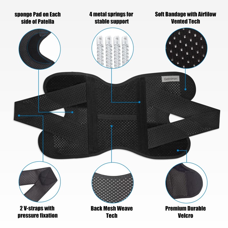 Galvaran Knee Brace with Side Stabilizers for Meniscal Tear Knee