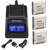 Kastar Charger and Battery 3-Pack for Cas NP-40, NP-40DBA, NP-40DCA