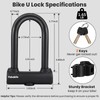 Febabilo Bike Locks Heavy Duty Anti Theft with 6ft Cable,18mm
