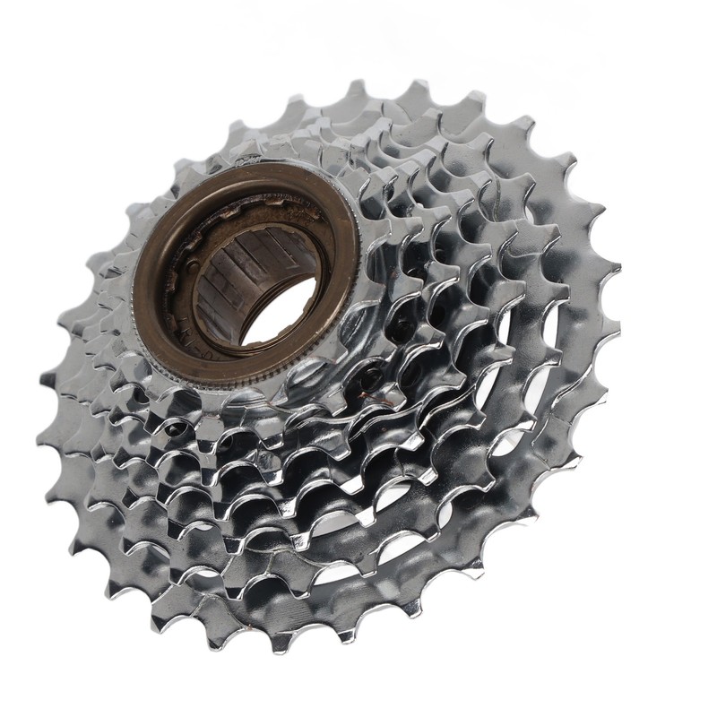 7 Speed Freewheel 13‑28T Bike Threaded Flywheel Silver Steel Bike