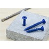 SANJODS 3/16" x 1-1/4" Concrete Screw Anchor, Blue Flat Head
