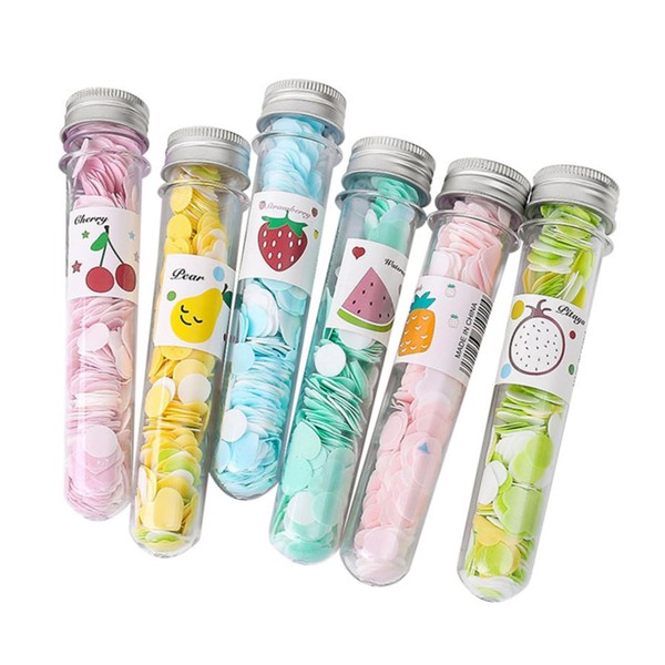 KOMBIUDA 6pcs Portable Reusable Soap Tablets Random Patterns for Travel