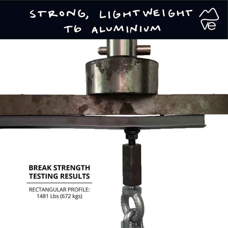 VanEssential 12" Venture Track T-6 Aluminium L-Track Gray Anodized (Rectangle