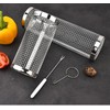 Stainless Steel Cylindrical BBQ Basket Reusable Round Grill Net, Perfect