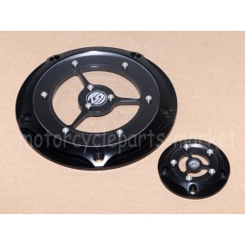 Unbraned Black Clarity 5Hole Derby Timing Timer Cover +Gasket For Harley Big Twin Touring