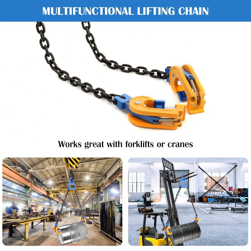 POWLAB Upgraded Chain Drum Lifter Load Capacity 1 Ton with