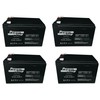 12v 12Ah F2 Terminal Sealed Lead Acid Battery (4 Pack)