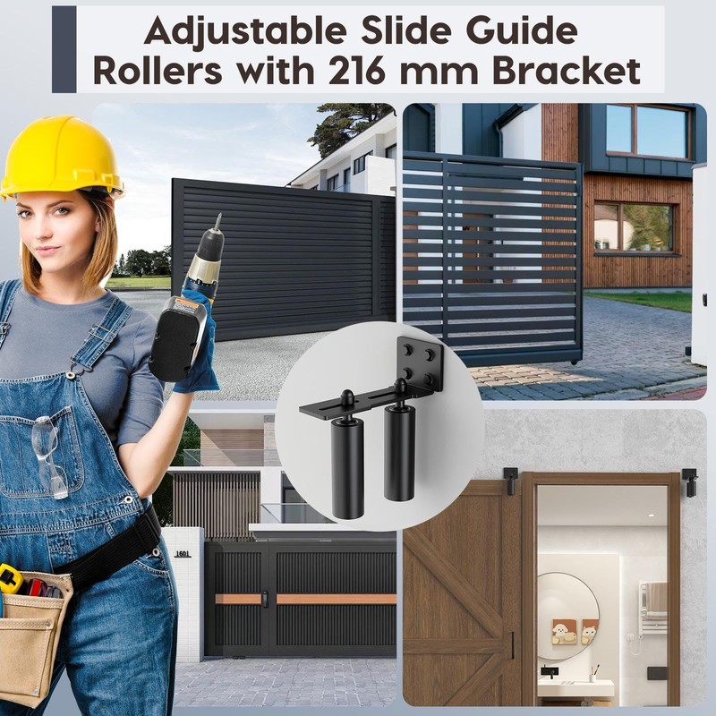 Anobeyi Heavy Duty Slide Gate Roller Guide with L Rear