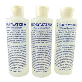 JWG Industries Saint Michael Holy Water Bottle with Dispel The Devil Devotion Set of Three