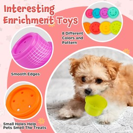 SKYWHALE Bunny Toys, Stacking Cups for Rabbits, 8PCS Stackable Plastic Pet Nesting Snack Cup, Chinchilla, Guinea Pig and Parrot Enrichment Toys for Hiding Food and Playing