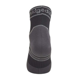 Bridgedale StormSock Lightweight Ankle Waterproof Breathable Sock, Black/Mid Grey L