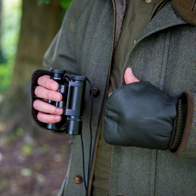 Dents Boss Leather Shooting Mitts OLIVE M