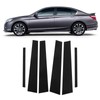 Side Pillar Post Trim 4D Style Glossy Black Replacement for