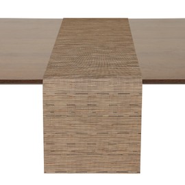 Myir JUN Table Runner, Vinyl Table Runner Indoor Arbitrarily Cropped Table Runner Non-Slip Heatproof Table Runner Indoor for Home Party Table Runner (Light Brown, 12 x 94 inch)