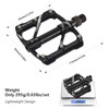 BOLANY Mountain Bike Pedals, 3 Sealed Bearings CNC Aluminum Alloy