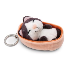 NICI Keyring Sleeping Pets Cat Black 8 cm