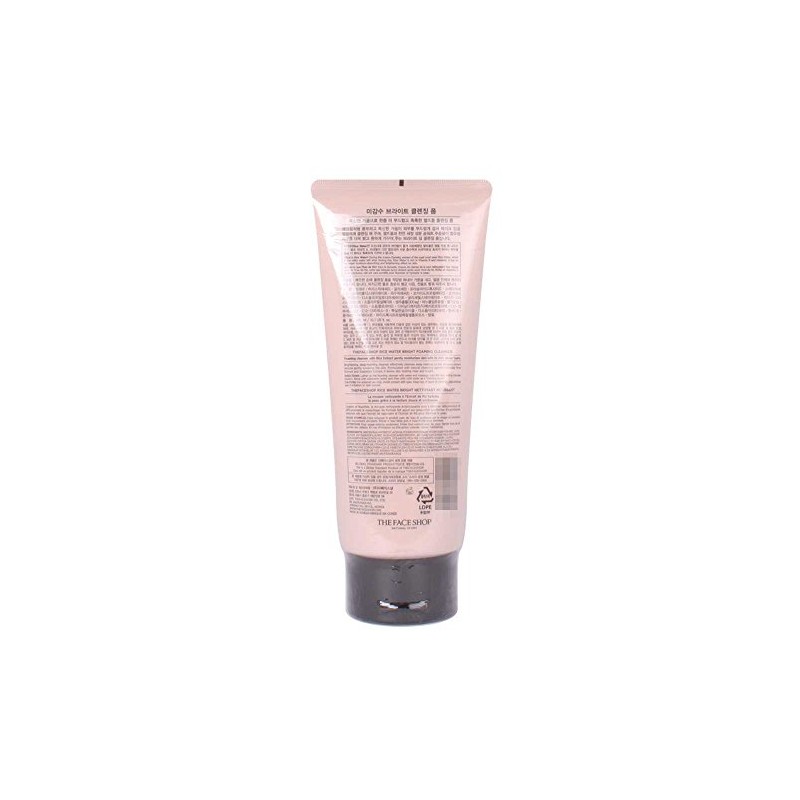 THEFACESHOP Rice Water Bright Foaming Cleanser, 10.1 Fl Oz