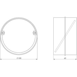 FANTRONIX Circular Connector: 100mm (4 inch Dia.) with Backdraught Shutter and Non-Return Damper Flap - Perfect for Duct Pipe or Flexible Ducting Hose Connection