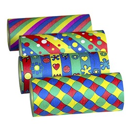 VEPATIM Jumbo Streamers Assorted Designs 15 m Pack of 4