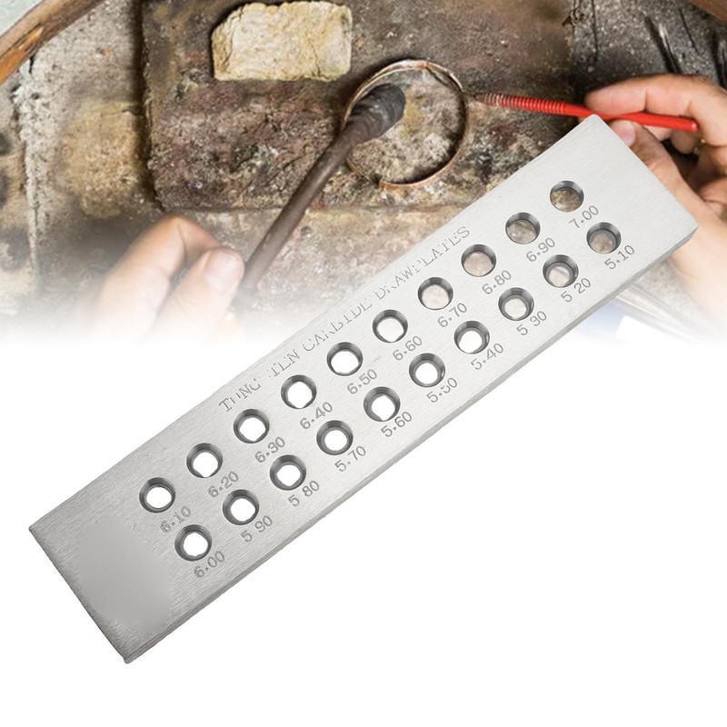 Wire Drawplate, 20 Holes 5.1-7.0mm Jewelry Wire Drawing Plate, Tungsten