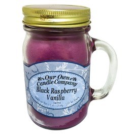 Our Own Candle Company Black Raspberry Vanilla Scented 13 Ounce Mason Jar Candle