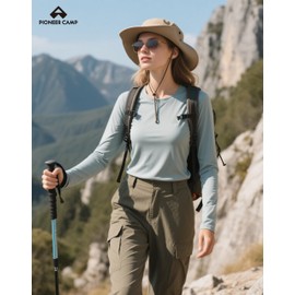 Pioneer Camp Women's UPF 50+ Sun Shirts Long Sleeve UV Protection Rash Guard Lightweight Quick Dry SPF Hiking Tops Outdoor