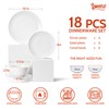 Sweese Porcelain Dinnerware Sets for 6, 18 Pieces Ceramic Plates