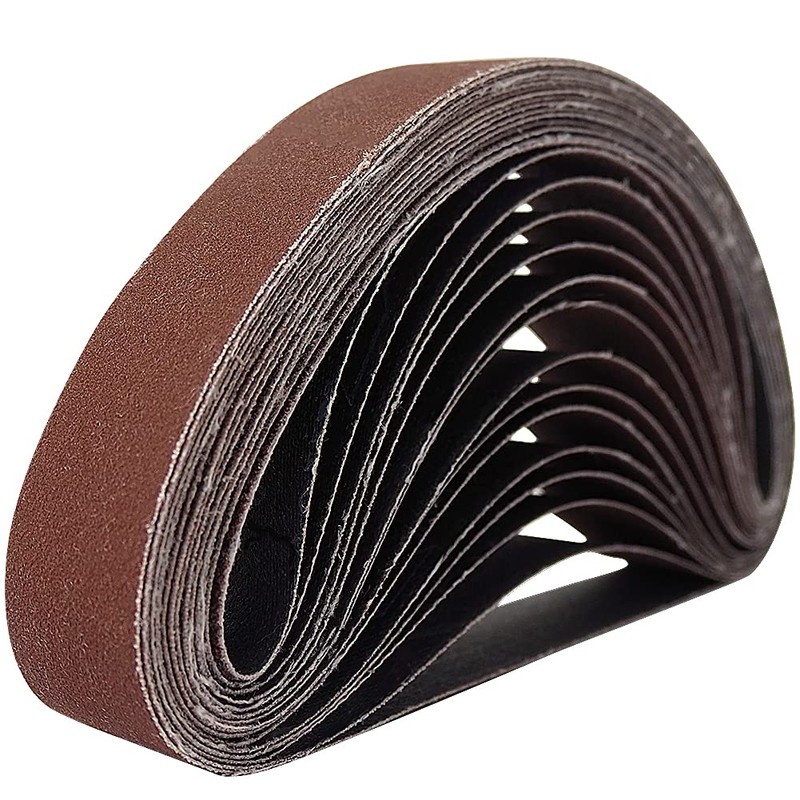 15 Pcs 2-1/2 x 16 Inch Assorted Aluminum Oxide Sanding