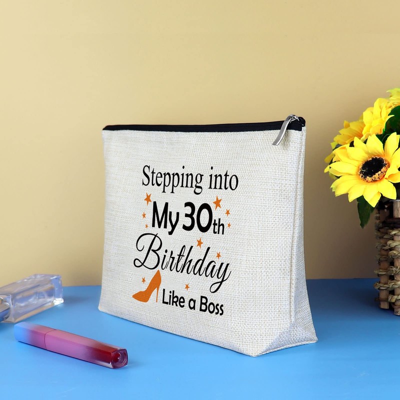 Funny 30th Birthday Gifts for Women Cosmetic Bag Wife Friend