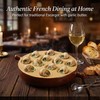 Hemoton Ceramic Escargot Baking Dish, 12 Holes Snail Plate with
