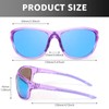 SIPHEW Pack of 2 Sports Glasses Women's Sunglasses Polarised Cycling